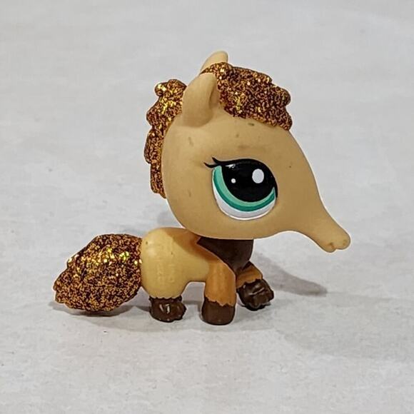 Littlest Pet Shop Anteater Brown Glitter Hair Green‎ Eyes Figure 2133 - Picture 4 of 5